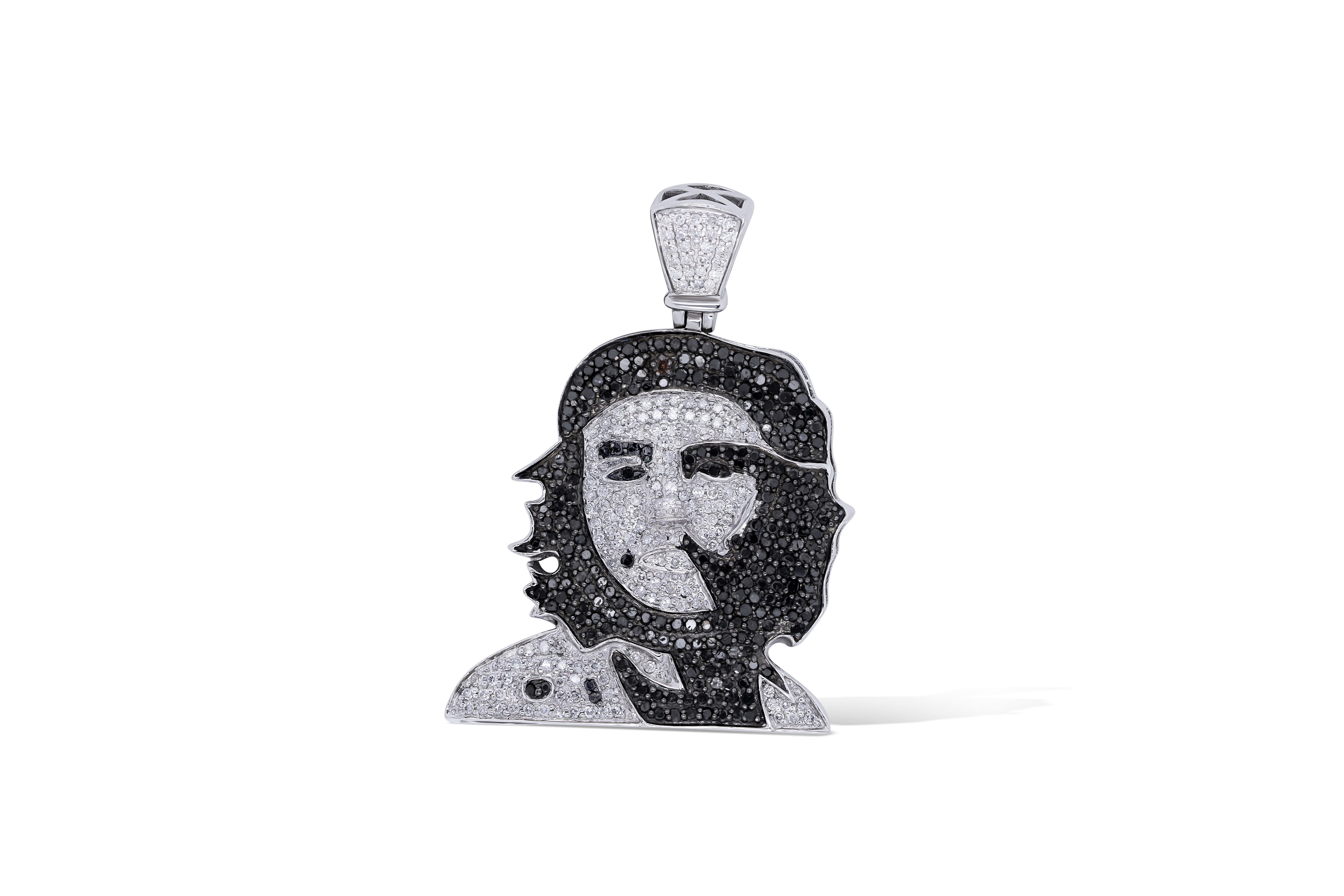 Che Guevara Diamond Pendant 1.60ct. 10K White Gold